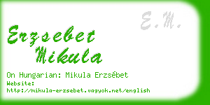 erzsebet mikula business card